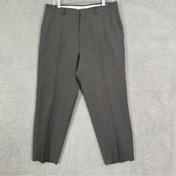 Haggar Gray Flat Front Short Dress Pants‎ Mens 32 PreOwned - Picture 1 of 10